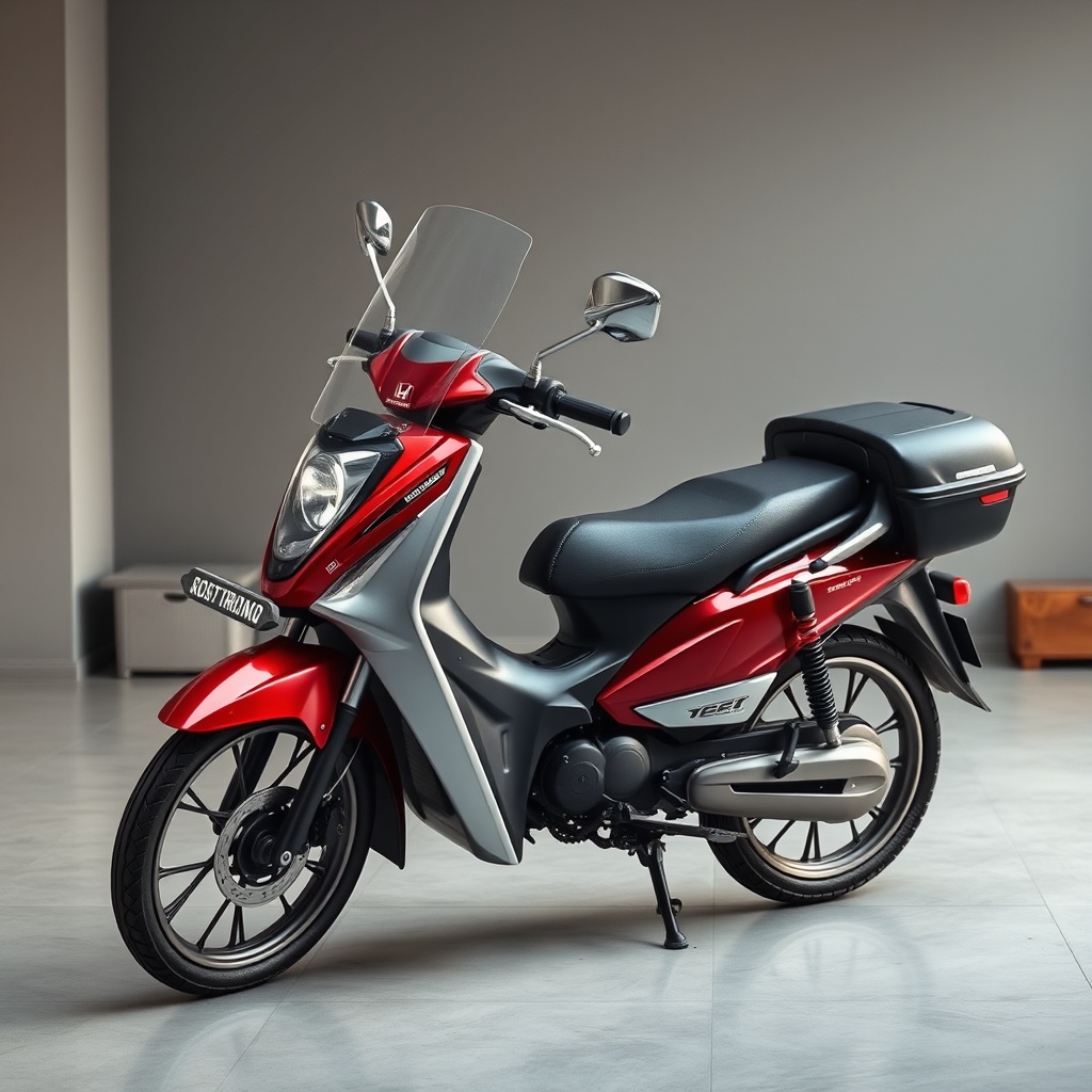 Bir Honda EU22i jeneratörünün açık yakıt deposu kapağı