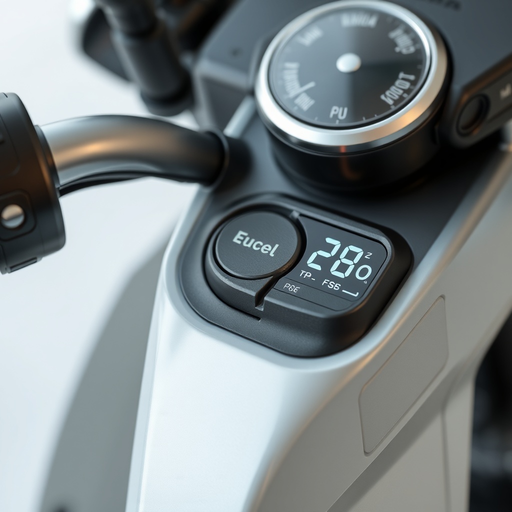<clean photorealistic photo of Honda EU22i with Eco-Throttle switch close-up