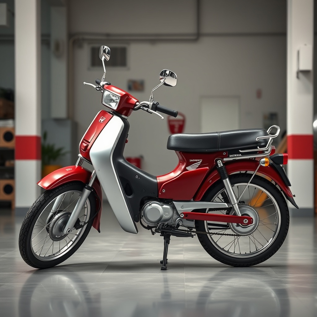 <Honda EU22i jeneratörünün ahşap bir masanın üzerinde